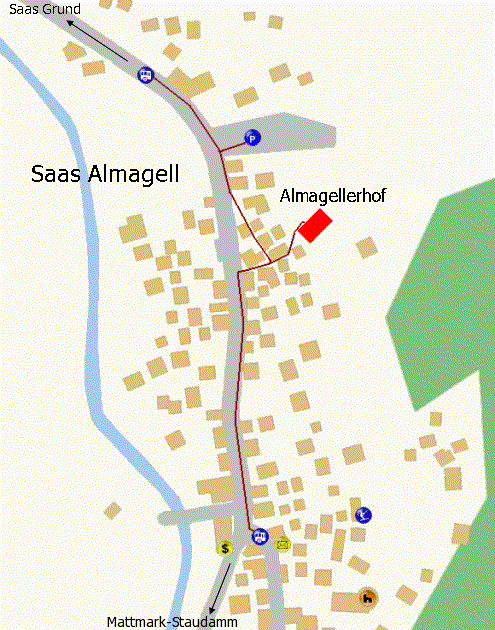 Anreise innerhalb von Saas Almagell